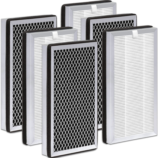 Zouhwaso 6 Pcs MA Series 15 Replacement Filter, 3-in-1 Composite Filter with H13 True HEPA, Activated Carbon and Pre-filter, Compatible with MA Series 15 Air Purifier