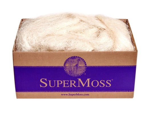 SuperMoss (29932 Natural Sisal Fiber Strands | Decorative Basket Filler, Gift Box Shred, Craft Twine & Vase Decor | Perfect for Cat Toys, Indoor Plants, and Floral Arrangements, 3-4 lbs Box, Bleached