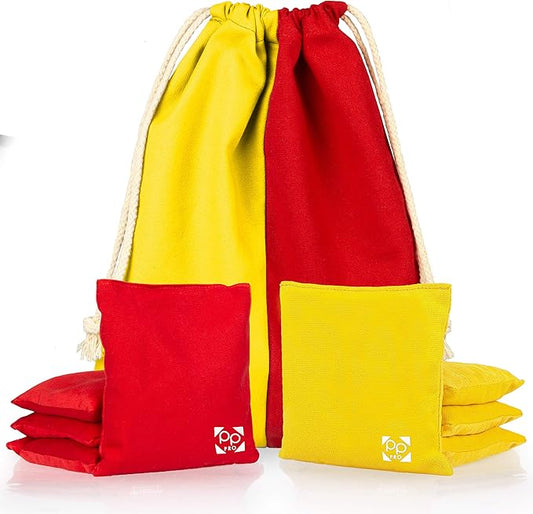 Professional Cornhole Bags - Set of 8 Regulation All Weather Double Sided - Sticky Side/Slick Side Bean Bags for Pro Corn Hole Game