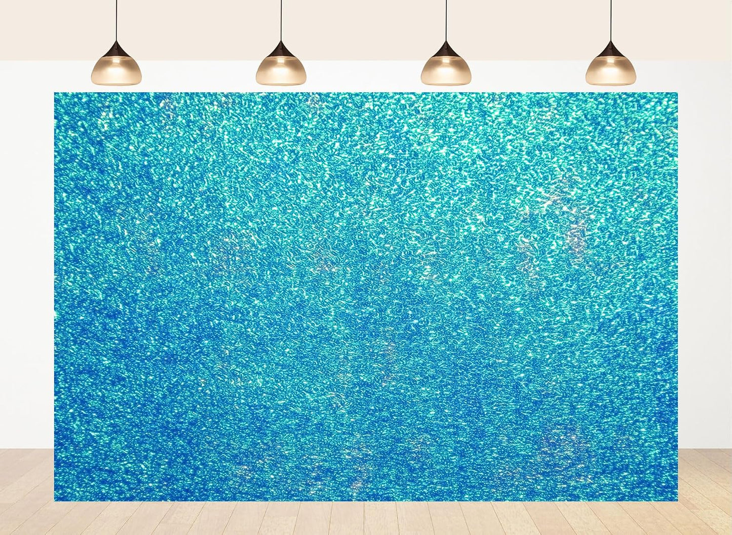 LidyMini 5x3ft Fabric Sparkling Blue Water Backdrop Glistening Ripple Texture Background Minimalist Nature Shooting