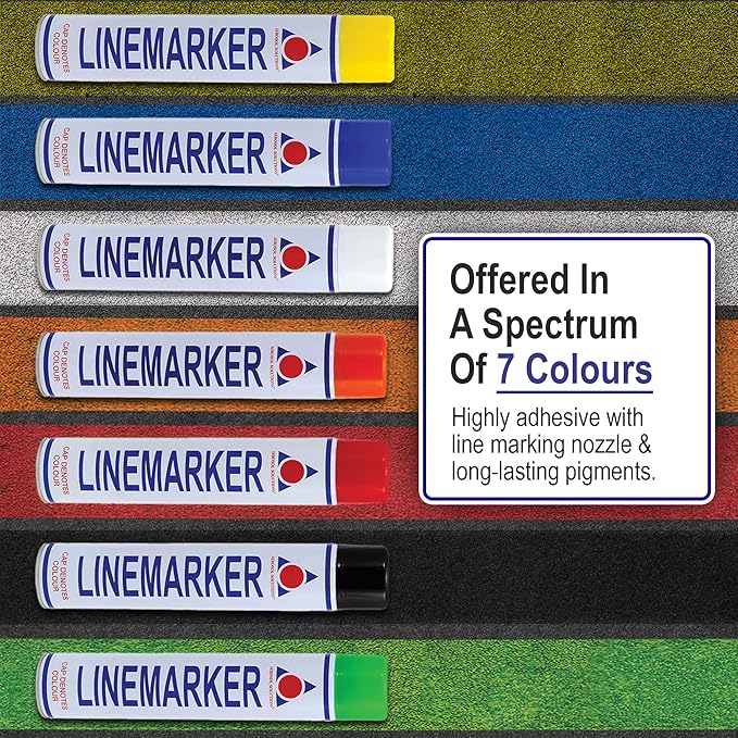 Line Marker, Grass and Road Spray Paint, Athletic Field Striping Paint Spray -White 26 Fl Oz (Pack of 6)