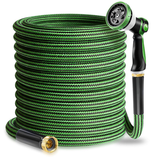 Torioweg Garden Hose 75 FT-Triple-layer pipe, Heavy Duty Water Hose with solid Aluminum Fittings, Ultra-Lightweight and Flexible, Abrasion-Resistant, Rust-Resistant,Watering and Cleaning for Outdoor