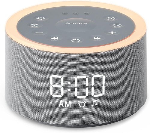 Dreamegg D1+ Sound Machine - Soothing White Noise Alarm Clock with 29 Sounds & Dimmable Night Light